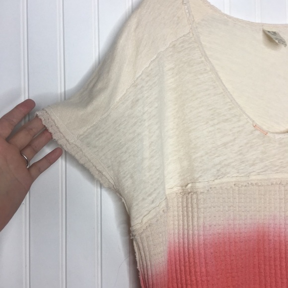 Free People Pink and Cream Ombré Sun Dial Tee - Picture 4 of 7